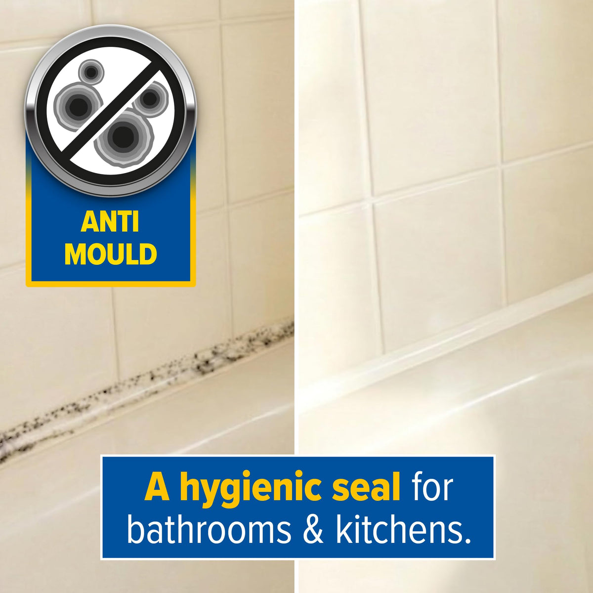 Dryzone Silicone Sealant White Anti Mould (310ml) - Premium Sanitary-Grade