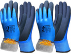 2 Pairs Waterproof Work Gloves Ultra-Grip Latex Coated Gardening Gloves, Durable and Versatile for Garden Car Fishing Outdoor Tasks