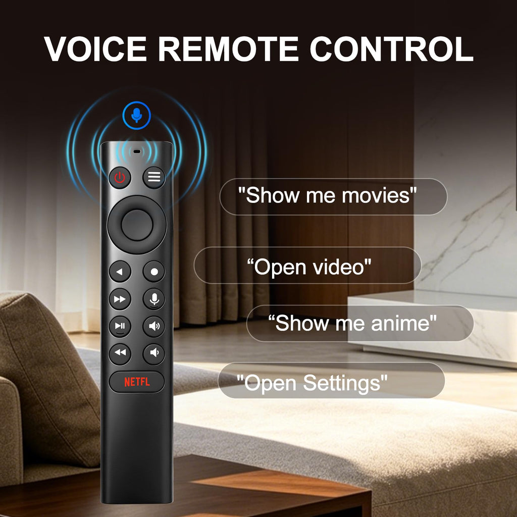 Replacement TCL TV Remote Control RC802N for TCL Android & LCD LED 4K Smart TVs: 32DS520, 40S6000FS, 49S6000FS, 49DP600, F43S5916, 50DP600, H32S5916, U49P6016, U55P6006 – No Setup Required