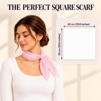WESTEND CHOICE Square Chiffon Scarves Women's Neck Scarf 50s Retro Bandana