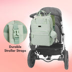 Dikaslon Baby Changing Bag Backpack, Large Nappy Back Pack Multifunction Baby Bags with Portable Changing Mat, Pacifier Holder, and Stroller Straps, for Mom and Dad