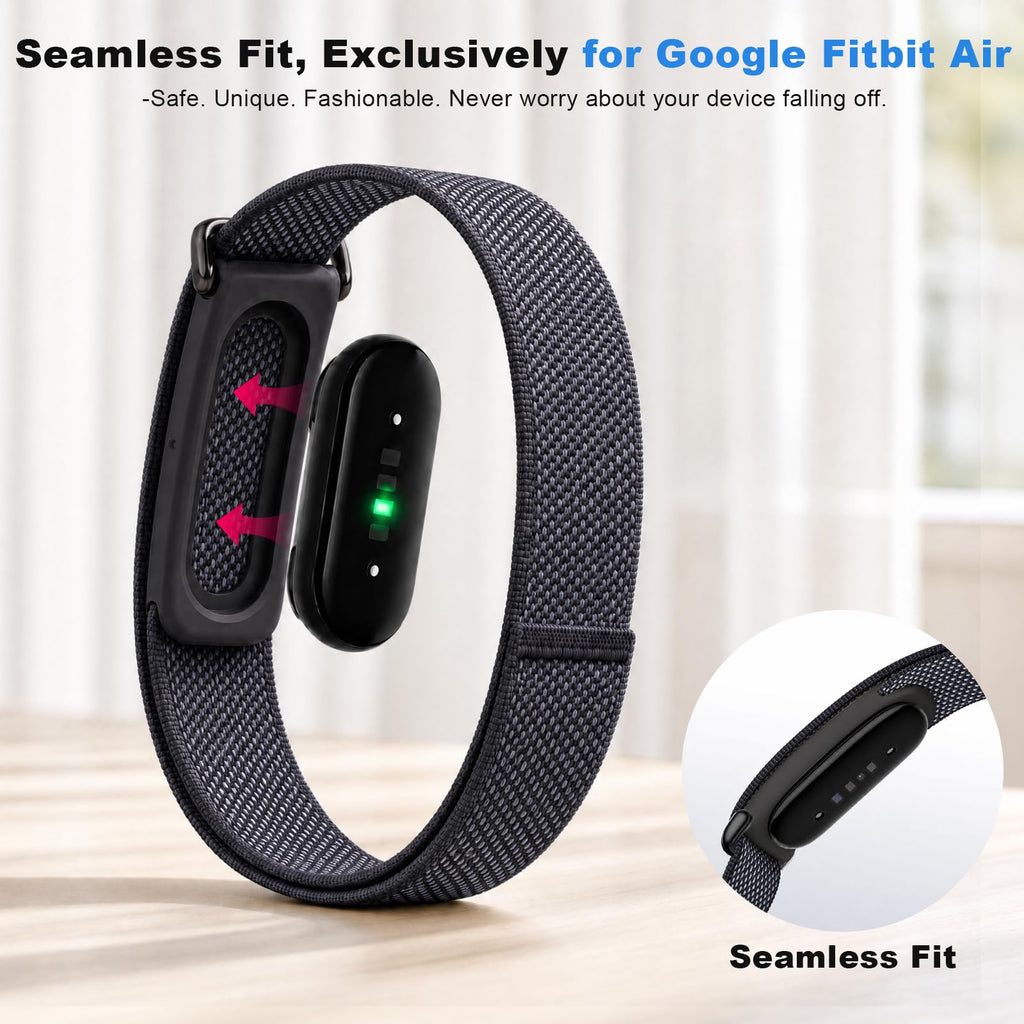 Compatible with Google Fitbit Air Strap Nylon Loop Sport Replacement Band