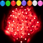 Aogist 200pcs 10-Colors Mini Lights with Hook,Long Standby Time Waterproof LED Balloon Light,Battery Powered,Ball Lamp for Balloon Paper Lantern Birthday Party Christmas Halloween
