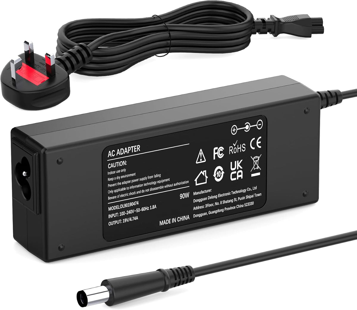 90W Laptop Charger Compatible with HP EliteBook Probook Pavilion Compaq