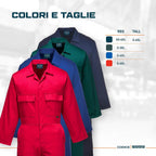 Portwest Euro Work Men's Polycotton Men's Polycotton Coverall