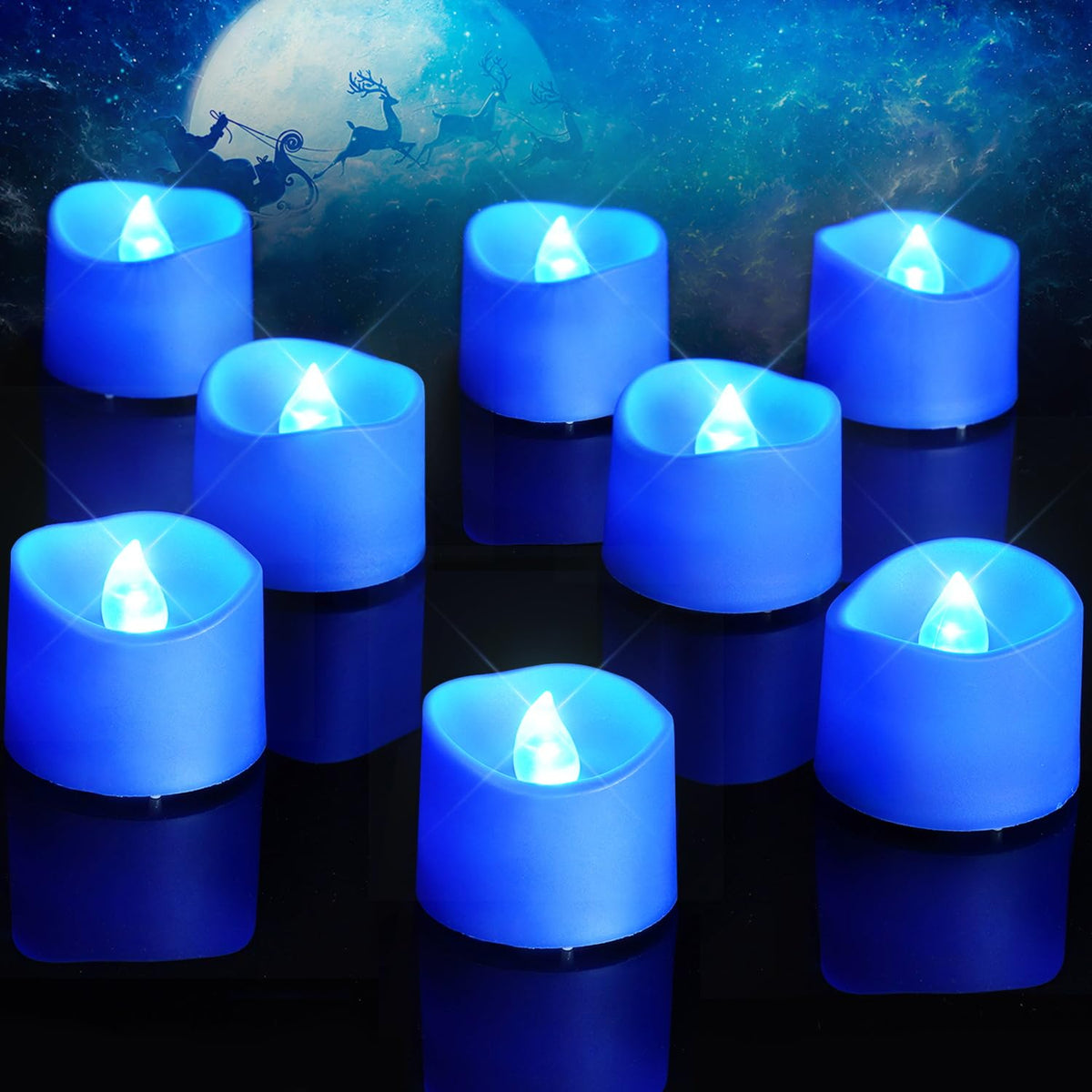 Homemory 24-Pack Flameless Tea Lights Candles Battery Operated, 200+ Hours