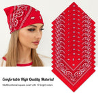 Aomig Bandana Head Scarf for Men and Women, Stylish Cowboy Headband Handkerchief, Multi-purpose Hair Scarf Paisley Print Unisex Headwraps, Bib Party Face Covering Headwear for Motorcycling