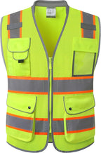 JKSafety Safety Vest for Men Women Reflective Hi Vis JK150 Green 3XL