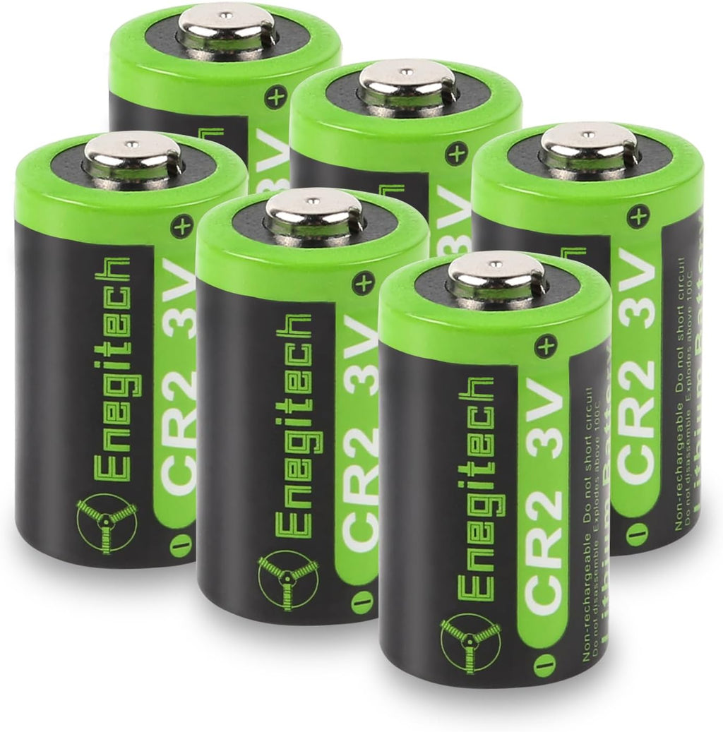 Enegitech CR2 3V Lithium Battery, CR15H270 for Range Finder Golf，CR2 6 Pack
