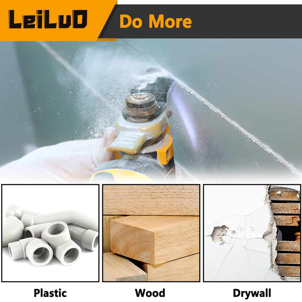 LEILUO 32Pcs Oscillating Tool Blades Wood Metal Multitool Blades Set