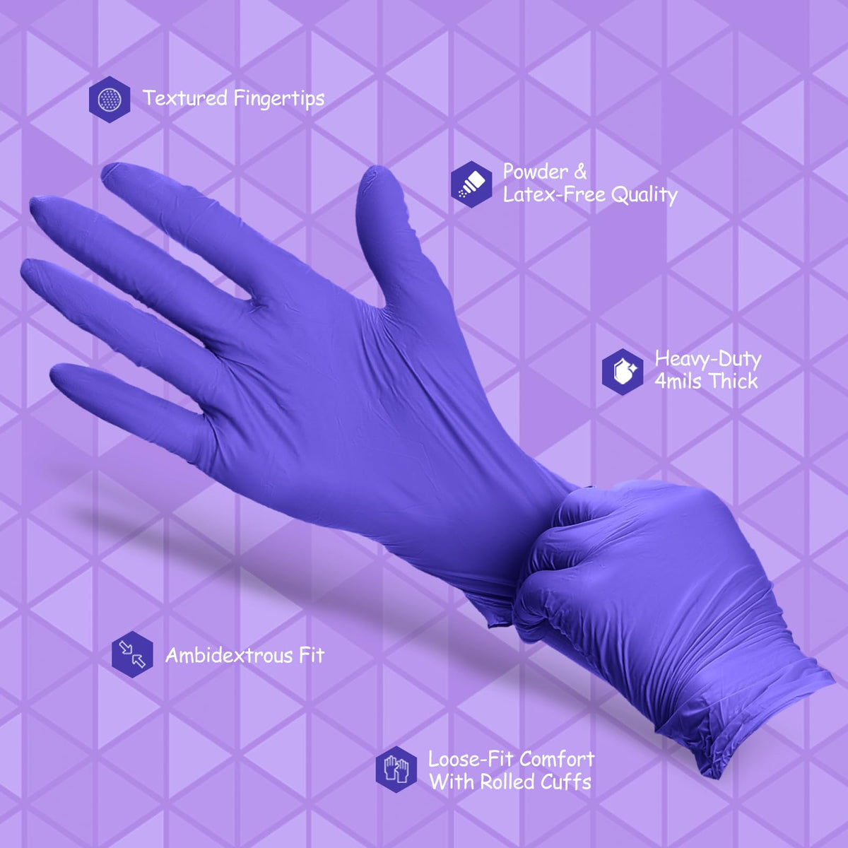 PElPU Nitrile Gloves, Disposable cleaning, Powder Free, Latex Free, Non-Sterile Protective Gloves