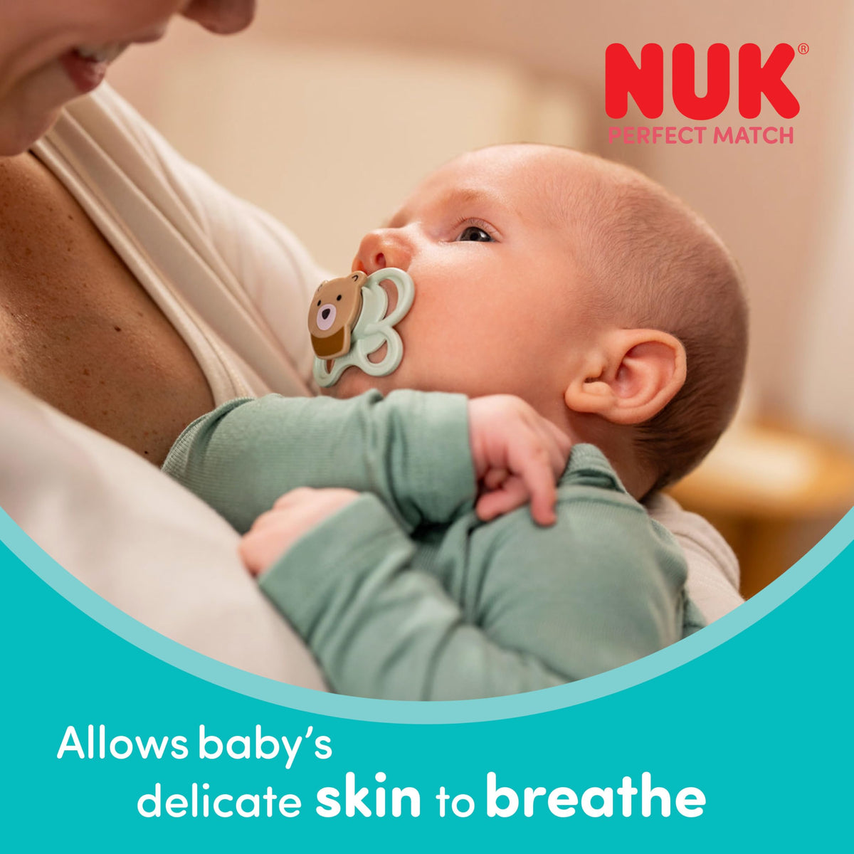 NUK Perfect Match Baby Bottle | 3+ Months | 260ml | Anti Colic Feeding Bottle | PP | Temperature Control Indicator | Hippo | 3 Count