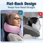 Cirorld Travel Pillow for Airplane, Neck Pillow for Travel, Memory Foam Travel Neck Pillow for Adults, Adjustable & Compact Flight Pillow, Ergonomic Neck Cushion, With Ear Plugs, Eye Mask, Carry Bag