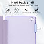 CoBak Case for Samsung Galaxy Tab A11+ Plus 11 Inch 2025/A9+ Plus 2023 - PU Leather Smart Cover with Auto Sleep/Wake for Tab A11+, Translucent Hard Shell, Multi-Viewing Angles, Orange