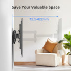 Suptek Full Motion TV Wall Mount Bracket for Most 13-30 inch TVs and Monitors, Flat and Curved TVs up to 28lbs, Tilt Swivel and 16.9 inch Extension, Max VESA 100x100mm, Black, MA2776