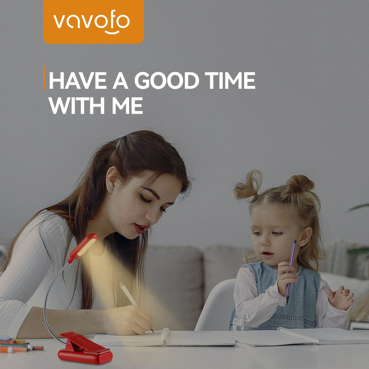 VAVOFO Rechargeable Reading Light, Clip on Book Light for Reading in Bed