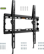 VonHaus TV Wall Bracket for 32-75" Screens, Ultra-Slim TV Bracket with Spirit Level, Flat to Wall Mount, 55kg Capacity, Max VESA : 400x400 mm