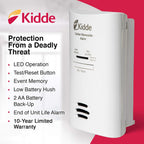 Kidde Carbon Monoxide Detector, Plug-in Carbon Monoxide Detector with AA Battery Backup, 85 dB Alarm, LED Status Light Indicators, 3rd Edition