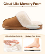 Litfun Women's Fluffy Memory Foam Slippers House Shoes Indoor
