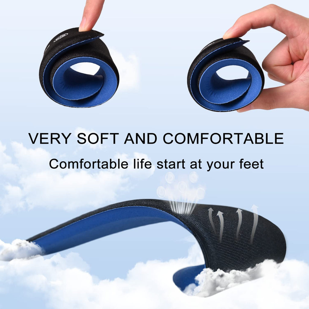 Women’s Memory Foam Insoles Replacement, Running Insoles Inserts for Sports Shoes Trainers Sneakers Work Boots Walking Shoes, Cushioning Comfort Insoles for Women 1 Pair, Size 5 UK W, Black