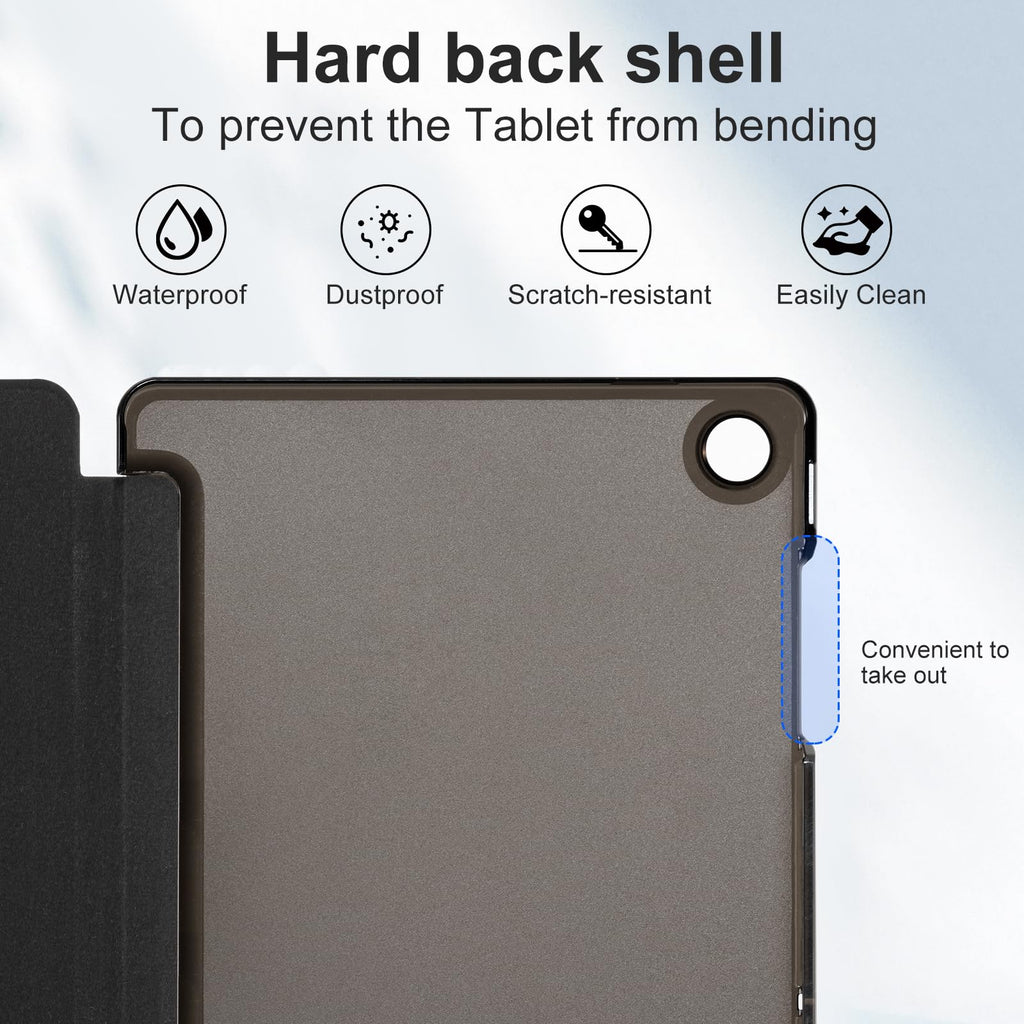 CoBak Case for Samsung Galaxy Tab A11+ Plus 11 Inch 2025/A9+ Plus 2023 - PU Leather Smart Cover with Auto Sleep/Wake for Tab A11+, Translucent Hard Shell, Multi-Viewing Angles, Orange