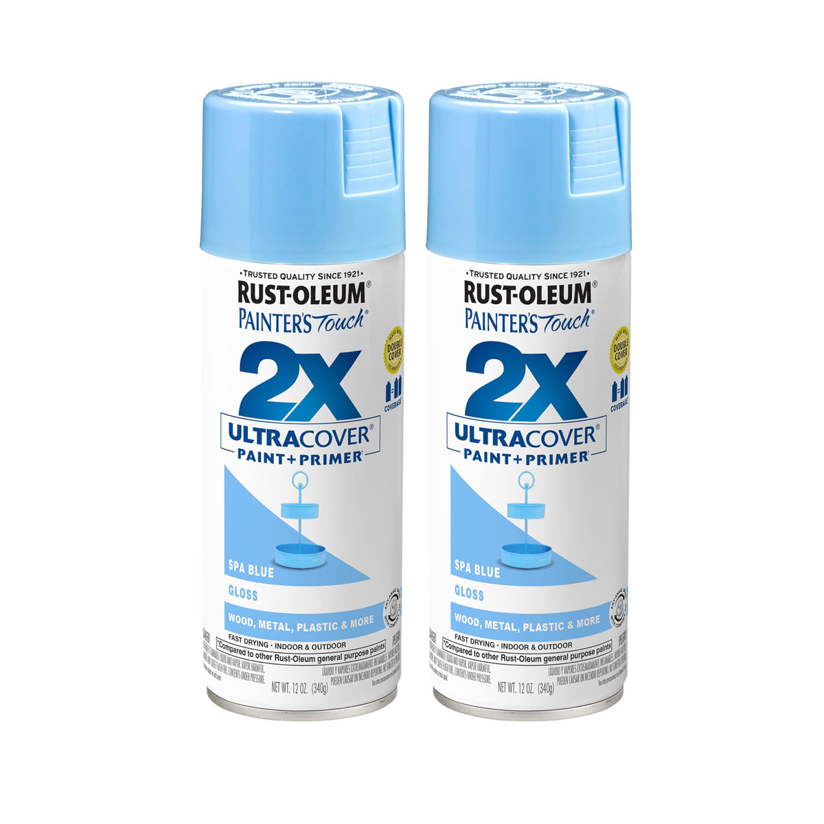 Rust-Oleum 334023-6PK Painter's Touch 2X Ultra Cover Spray Paint, 12 oz, Gloss Almond, 6 Pack