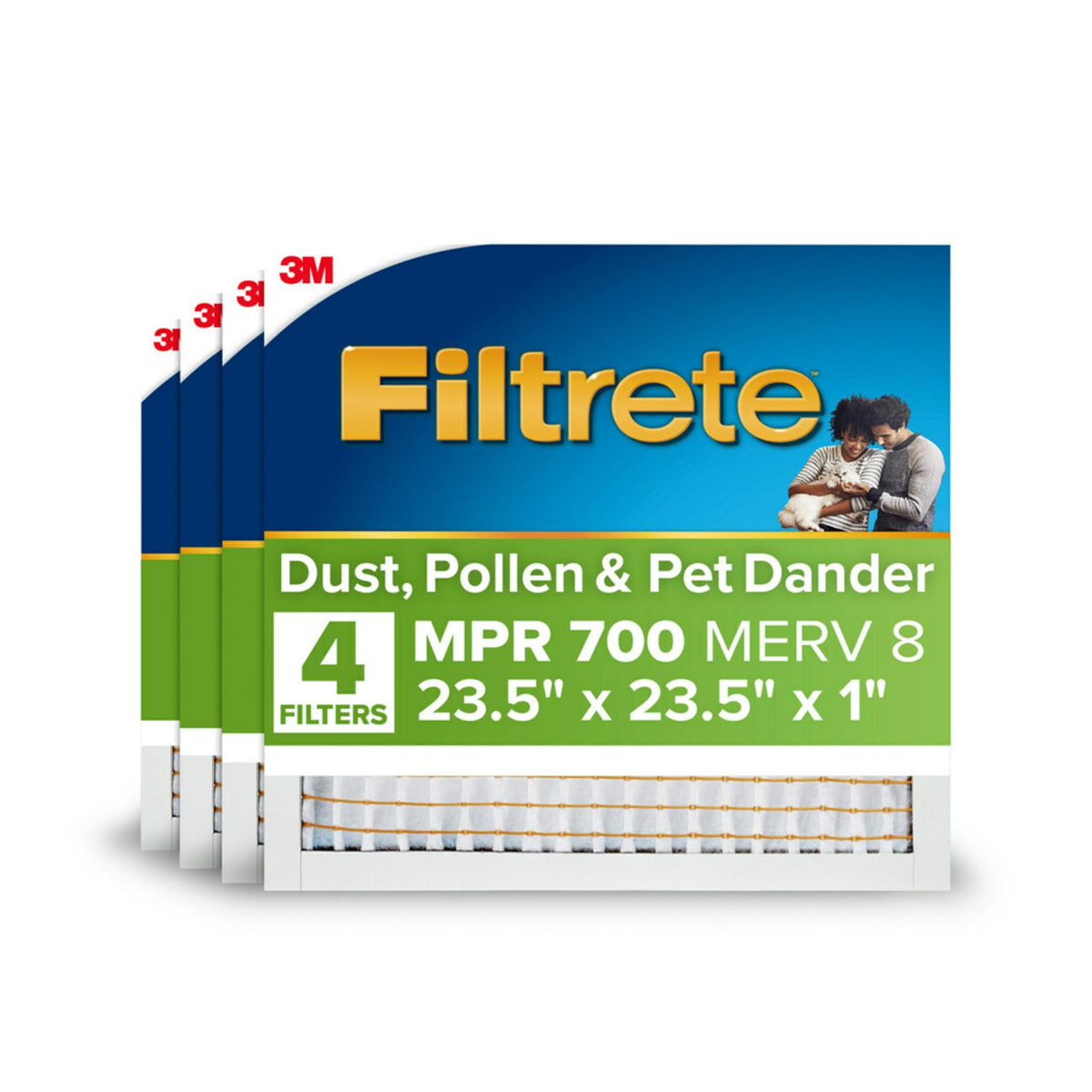Filtrete 16x25x1 Air Filter, MERV 8, MPR 700, 4 HVAC Filters