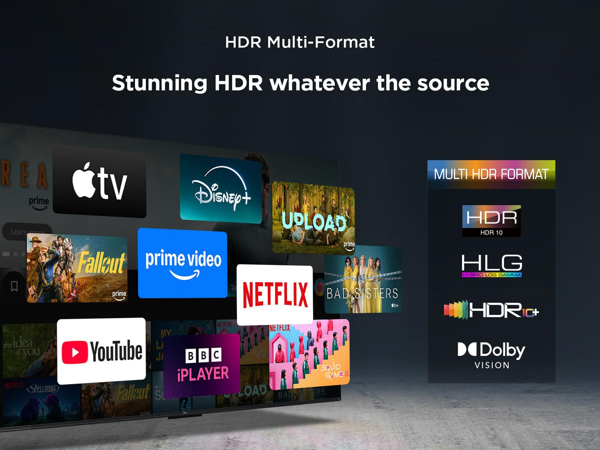TCL 85T6C-UK 85 Inch QLED 4K HDR TV, Fire TV (Smart TV with Dolby Vision & Atmos, HDR10+, Press & Ask Alexa