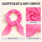 WESTEND CHOICE Square Chiffon Scarves Women's Neck Scarf 50s Retro Bandana