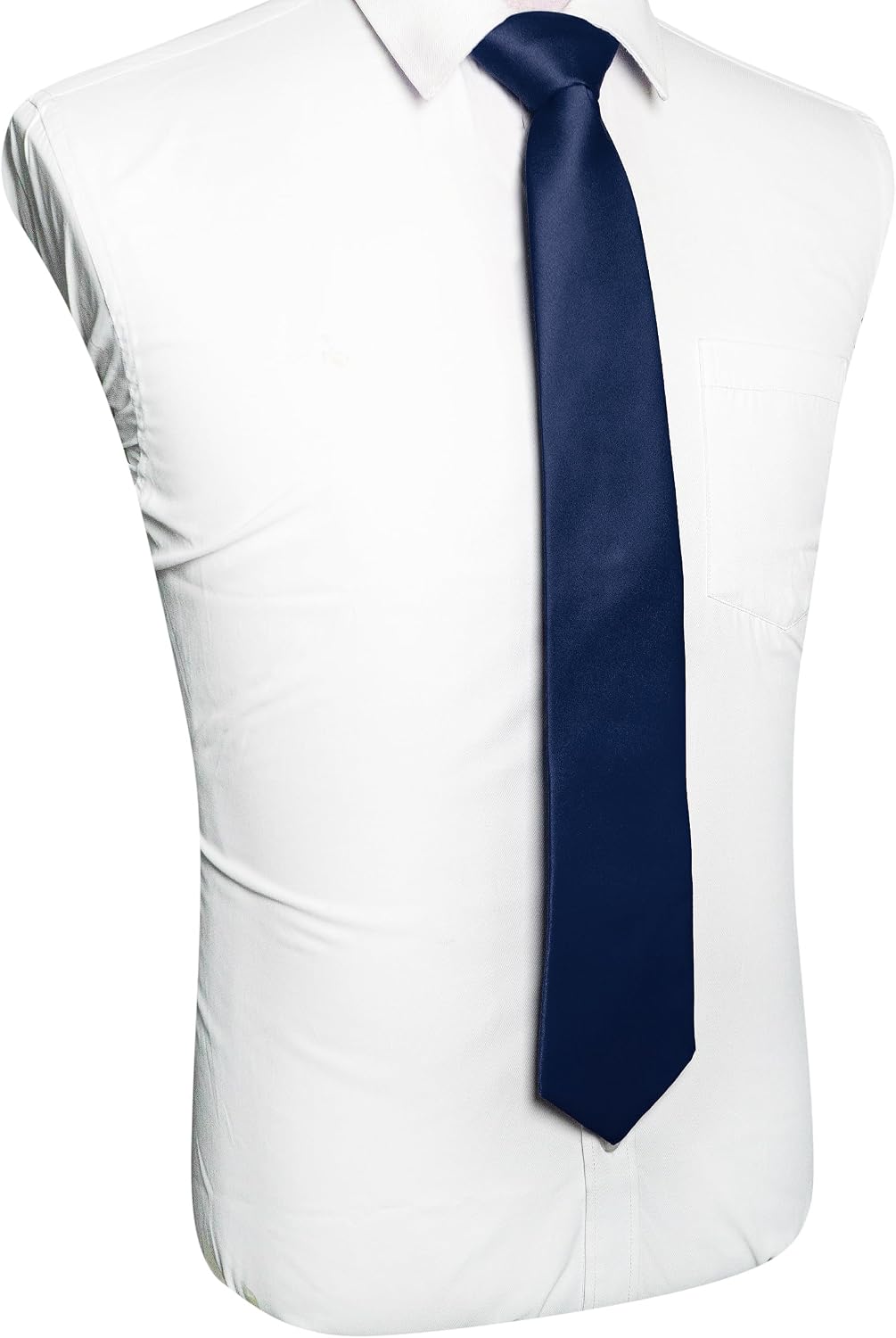 RBOCOTT Solid Color Tie Mens Necktie for Business and Wedding Party