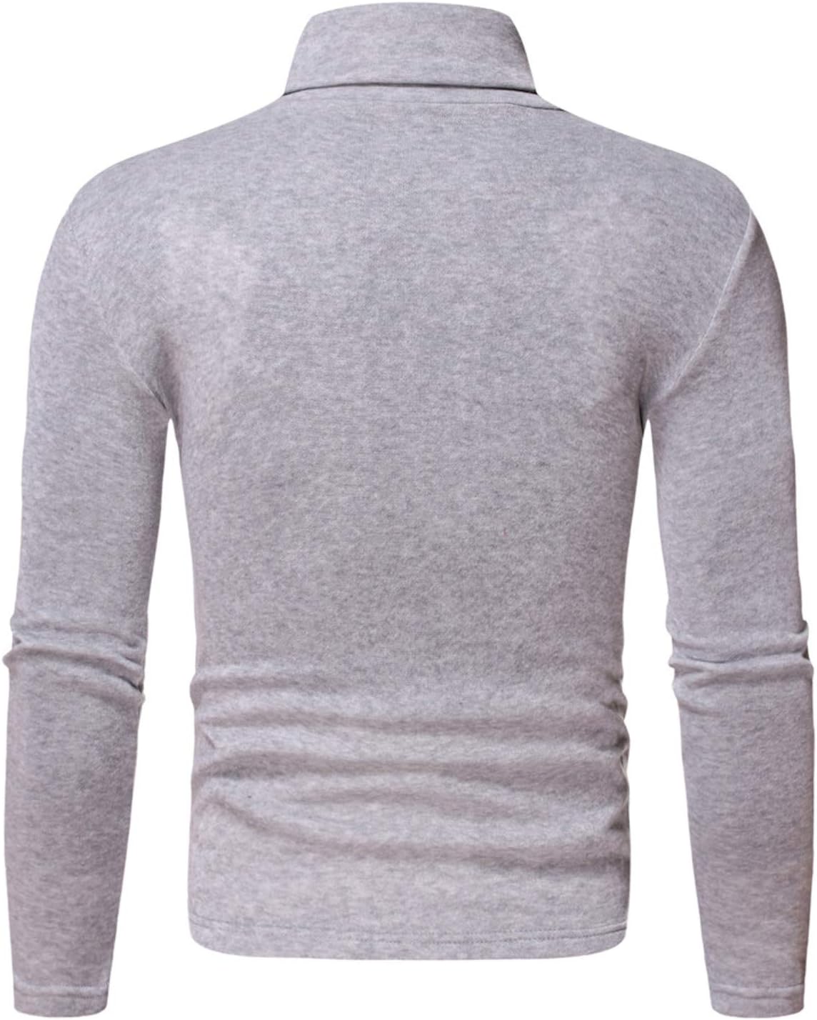 Men's Thermal Turtle Neck Top Long Sleeve Turtleneck Shirts Basic Undershirt Baselayer Pullover for Winter