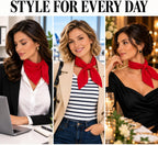 WESTEND CHOICE Square Chiffon Scarves Women's Neck Scarf 50s Retro Bandana