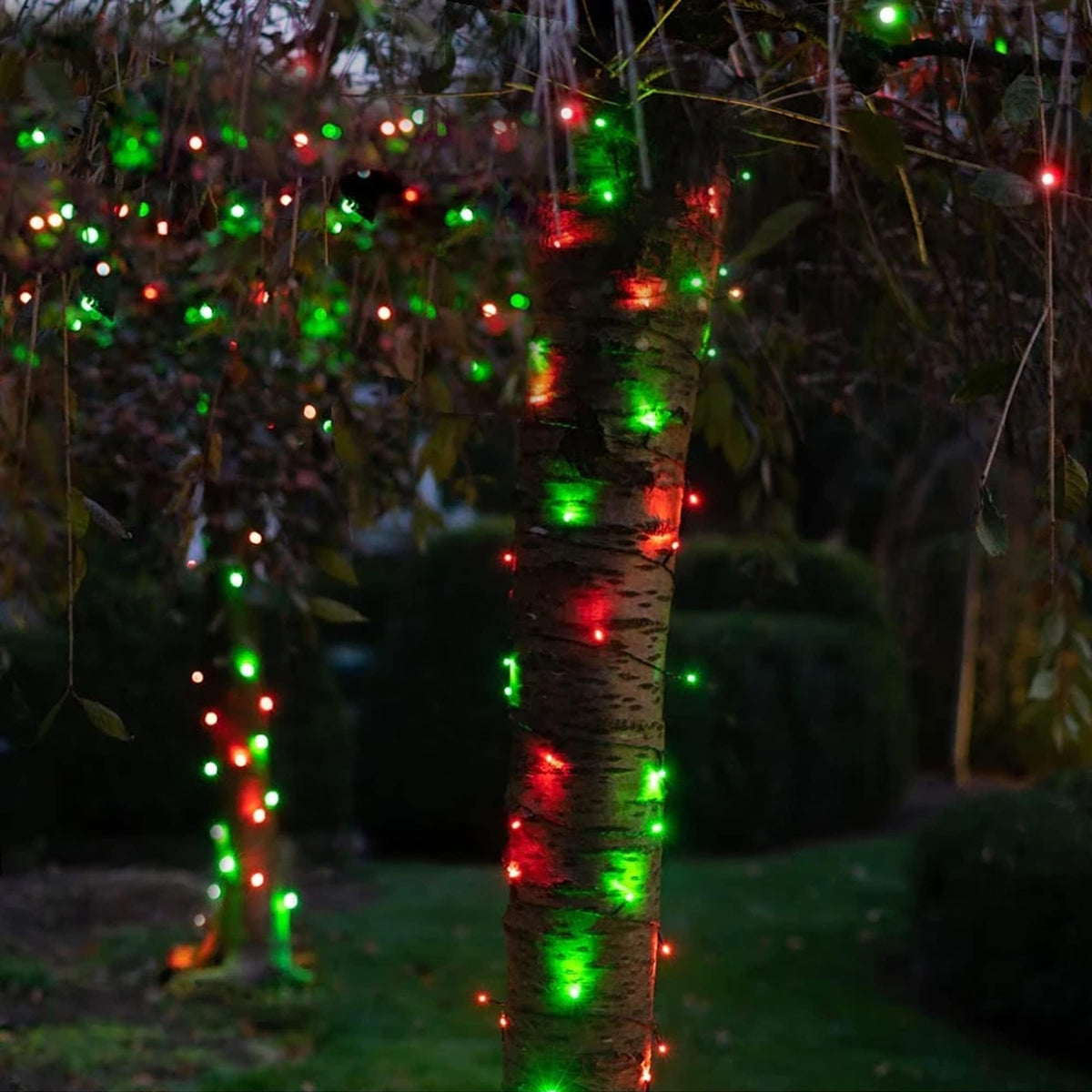 Dazzle Bright 300 LED Christmas String Lights, 100 FT Connectable Waterproof String Lights Green Wire with 8 Modes, Christmas Decorations for Indoor Outdoor Xmas Party Yard Garden (Warm White)