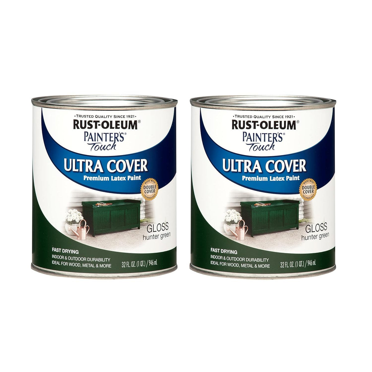 Rust-Oleum Painter's Touch Latex Brush-On Paint, Flat Black
