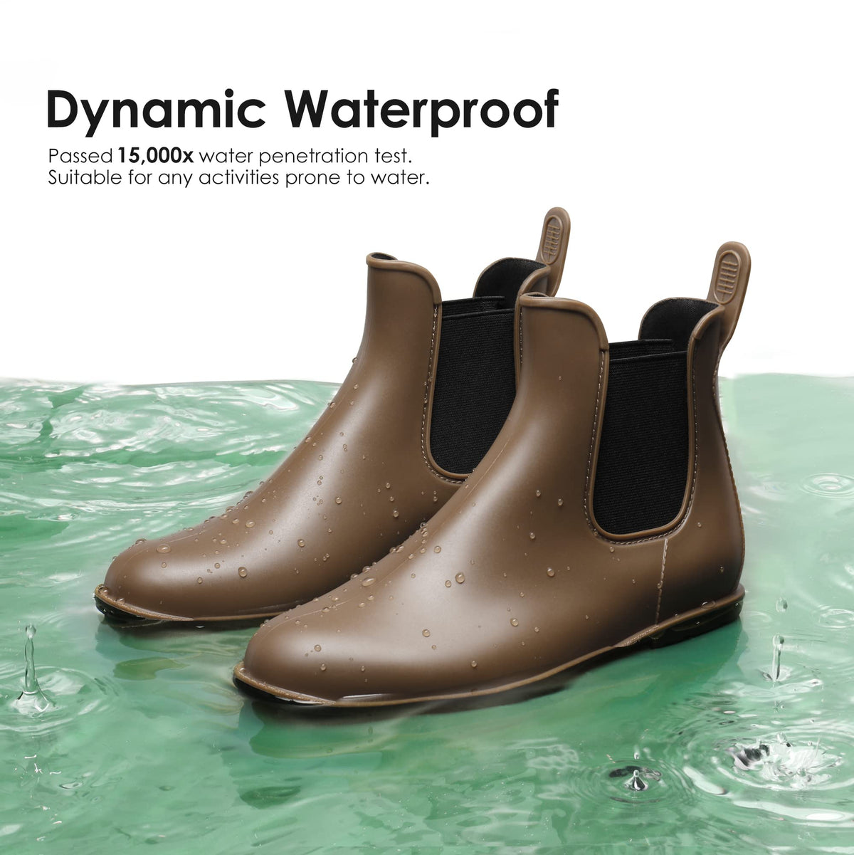 DREAM PAIRS Women's Ankle Wellies Chelsea Rain Boot