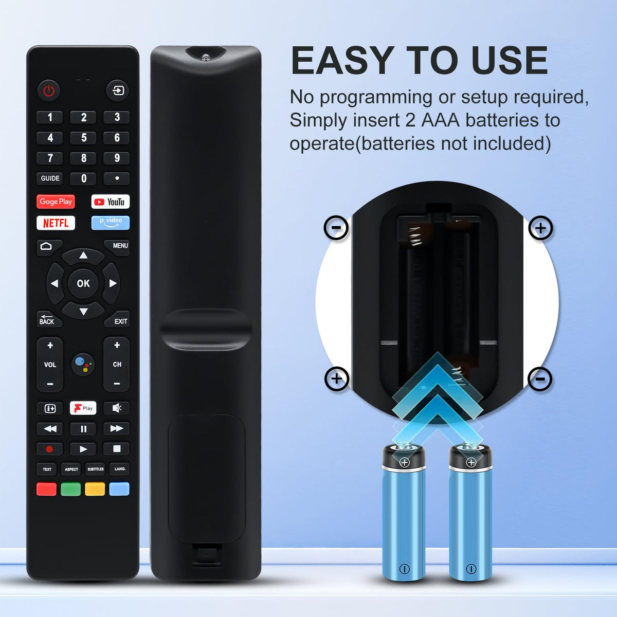 Replacement Voice Remote Control for Google Chromecast 4k Snow Streaming Media Player,Remote for Chromecast with Google TV HD/4K,Voice Remote Controls Replacement(Remote Control Only)