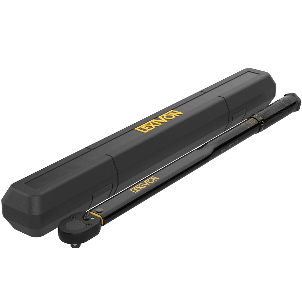 LEXIVON Torque Wrench 1/2-Inch Drive Click 10~150 Ft-Lb/13.6~203.5 Nm (LX-183)