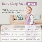 Yoofoss Baby Sleeping Bag 2.5 Tog 12-18 Months Grey