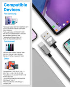 USB C Charger Cable 3M 2Pack Type C Charger Fast Charging 3A Lead Braided for Samsung Galaxy S23 S22 S21 S20 S10 S9 S8 A12 A13 A20e A21s A53 A70,Google Pixel 7 6,Huawei P30 P40,Sony Xperia,Switch,PS5