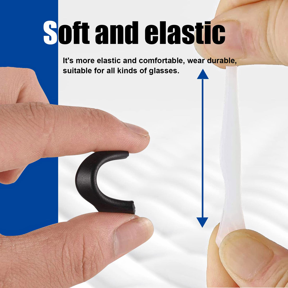 SMARTTOP Eyeglass Ear Grip-20 Pairs eye glasses ear grippers Anti-slip holders for ears,Silicone Ear Hook,glasses ear grip Retainer for Sports Glass Sunglasses Reading