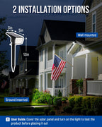 AUDERWIN Solar Spot Lights Outdoor Waterproof, 6 Packs, Neutral White