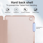CoBak Case for Samsung Galaxy Tab A11+ Plus 11 Inch 2025/A9+ Plus 2023 - PU Leather Smart Cover with Auto Sleep/Wake for Tab A11+, Translucent Hard Shell, Multi-Viewing Angles, Orange