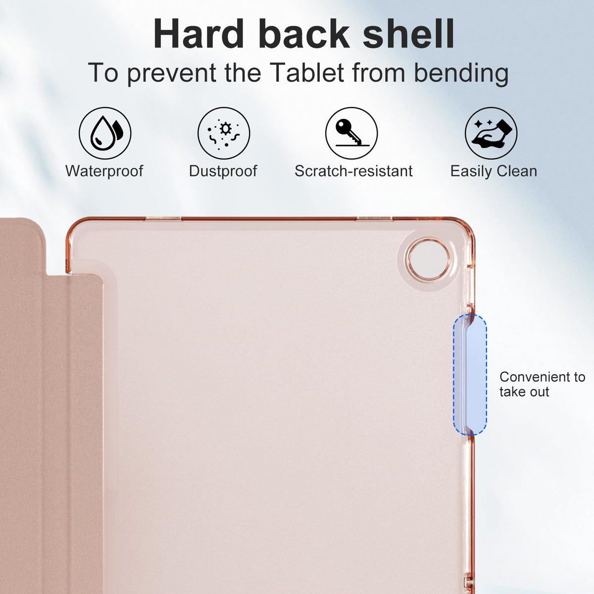 CoBak Case for Samsung Galaxy Tab A11+ Plus 11 Inch 2025/A9+ Plus 2023 - PU Leather Smart Cover with Auto Sleep/Wake for Tab A11+, Translucent Hard Shell, Multi-Viewing Angles, Orange