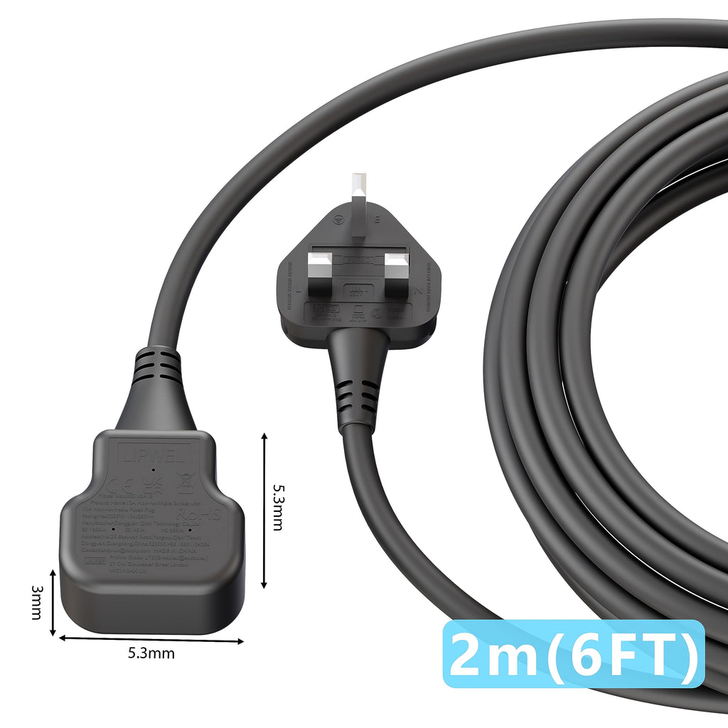 1 Meter Short Extension Lead Single Plug Socket Power Cable 13 Amp Extension Cord Electrical Socket Black