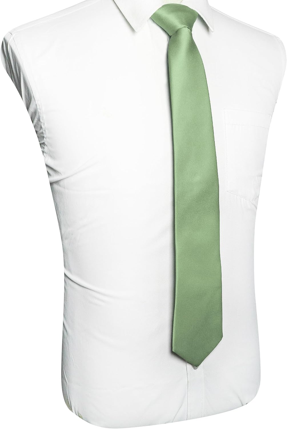 RBOCOTT Solid Color Tie Mens Necktie for Business and Wedding Party