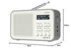 DAB/DAB+ & FM Portable Digital Radio | Simple Controls | Dual Alarms & Sleep Timer | Battery & Mains Powered (4x”AA”) | Bluetooth | Perfect for Home, Office or Outdoors | AZATOM Desire X2 (Oak)