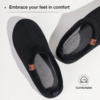 MERRIMAC Men's Slip-on Slippers Memory Foam Non-slip Indoor House Shoes