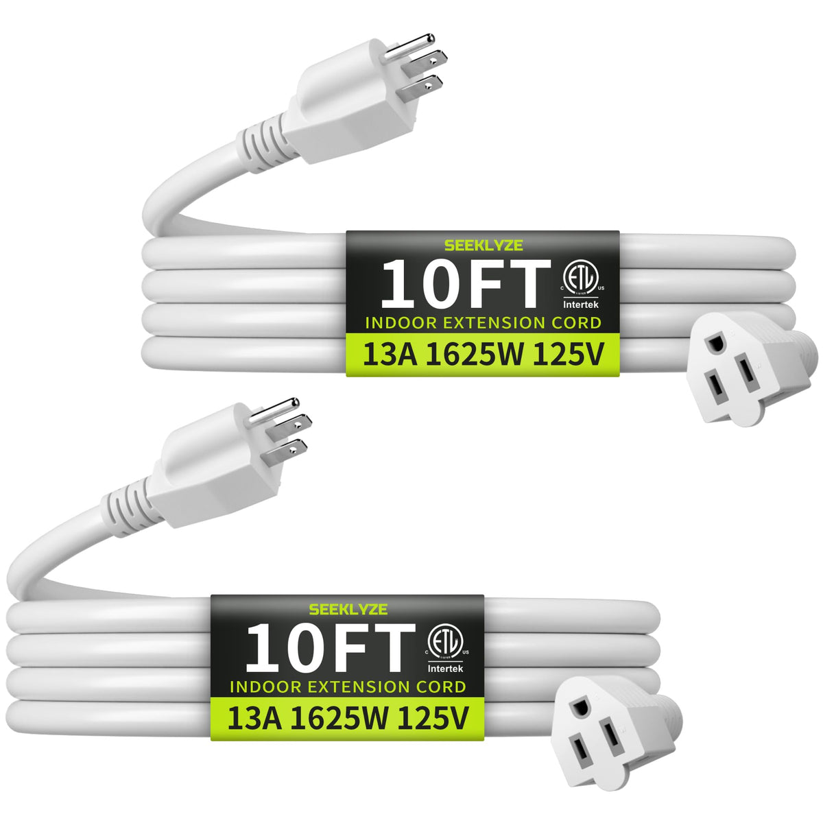 16/3 Black Extension Cord 6 FT Indoor, Short Extension Cord