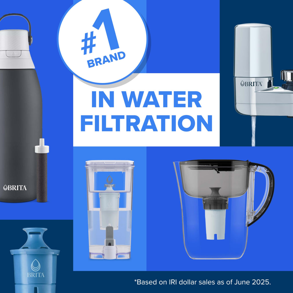 Brita Standard Pitcher and Dispenser Replacement Water Filters, White, 4