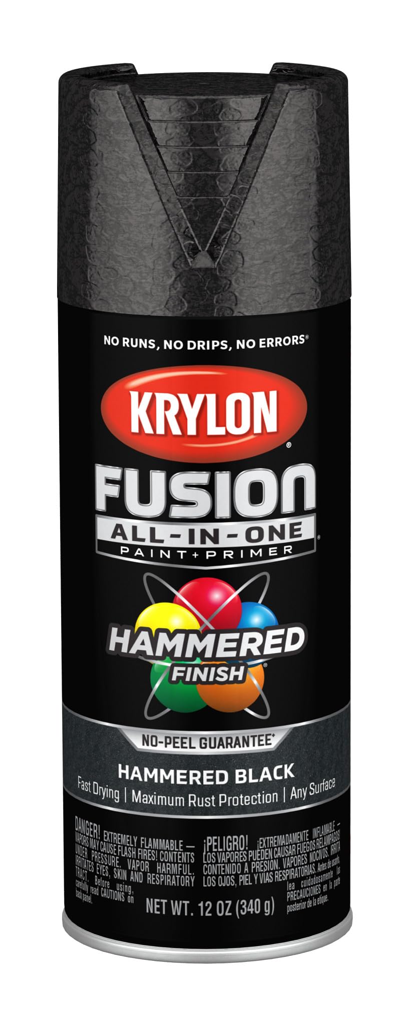 Krylon Fusion All-In-One, Metallic, Black Stainless Steel, 12 oz